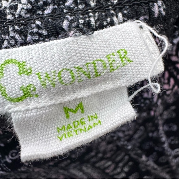 c wonder pants flare hippie black paisley print pink purple white flowy baggy - Picture 5 of 10